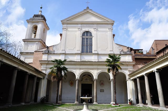 Paradigm shift in architecture: Greek-Roman-Early Christian. Image shows oldest basilica church in Rome Sant Clemente church.