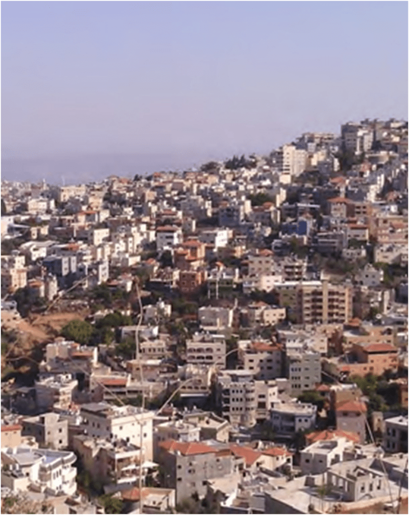 Spatial planning and policy in Israel: land use perspective: image shows the Umm al-Fahm coastal city in Israel