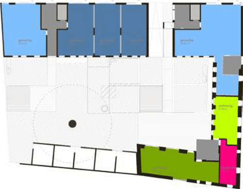 Steinstrabe 26-28 Residential Development in Berlin. ground floor plan of the project