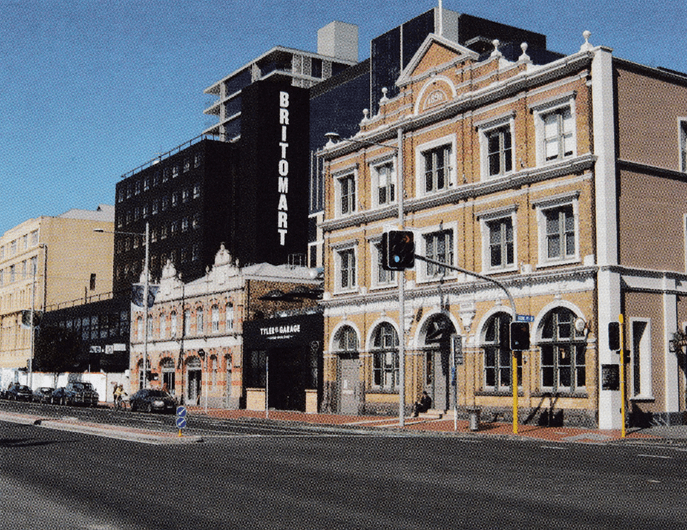 Britomart and the Auckland waterfront urban regeneration. Photo shows the new proposed buildings near conservative buildings in Britomart Auckland.