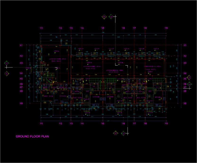 What is a Townhouse?  A new form of Architecture. ground floor plan of the townhouses.