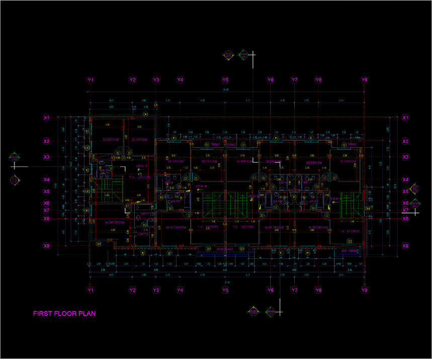 What is a Townhouse?  A new form of Architecture. the First-floor plan of the townhouse project.