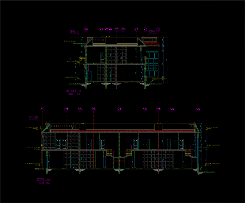 What is a Townhouse?  A new form of Architecture. Sections of the townhouses project.