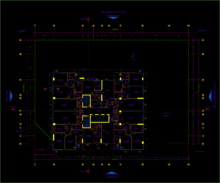 Al Sayer residential building project. image of typical floor plan