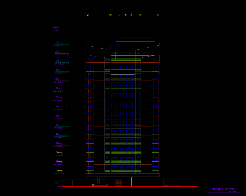 Al Sayer residential building project. image of front elevation