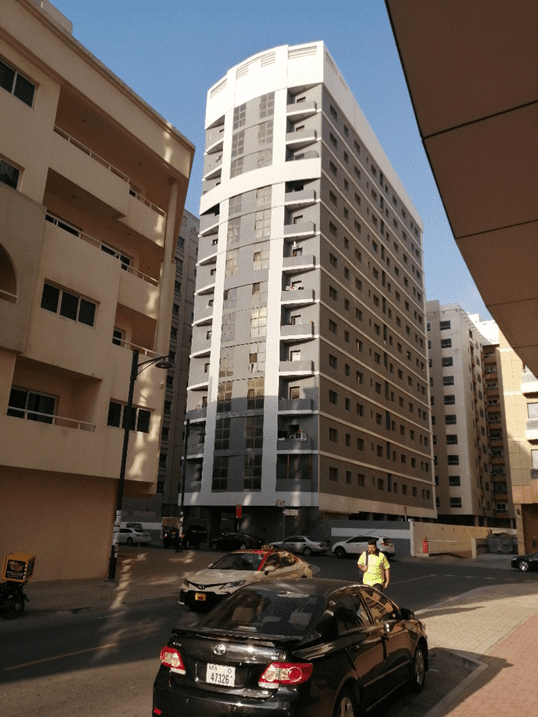 Al Sayer residential building project - 2. photo of the front elevation of the project