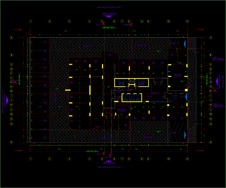 Al Sayer residential building project - 2. Image of the ground floor plan