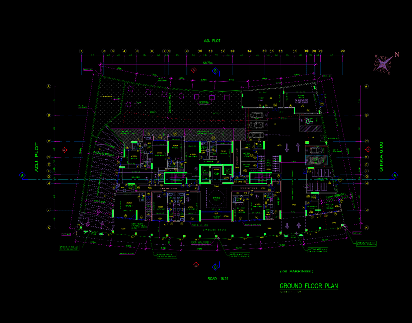 Jadaf Residential Building Project Delay in Construction. image shows the ground floor plan.