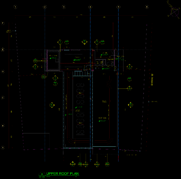 Jashinmal headquarters commercial and office building. image of the project upper roof floor plan