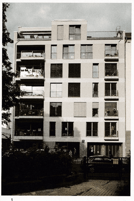 Residential building Pasteurstraße 27, Prenzlauer Berg.  front side elevation of the building showing the façade design and entrance.