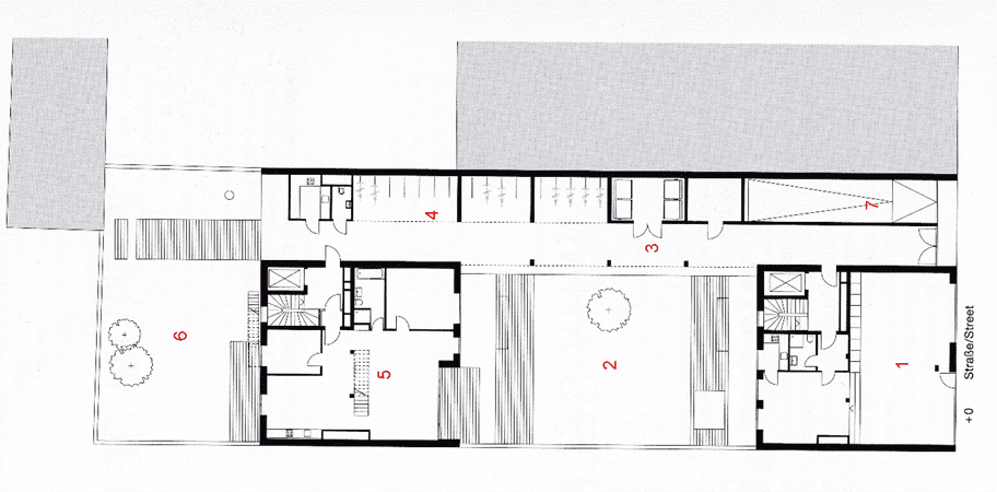 Residential building Pasteurstraße 27, Prenzlauer Berg. the ground floor plan of the residential building