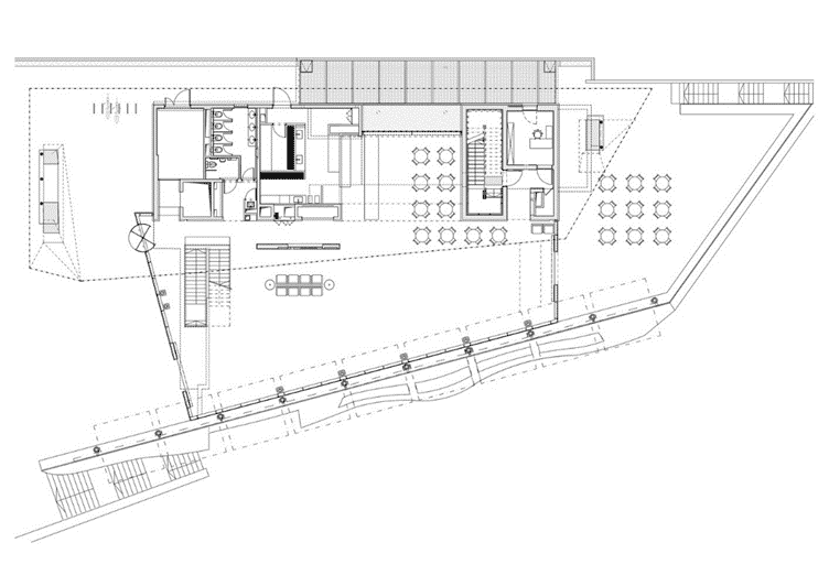 Porter School of Environment Architecture Project- Tel Aviv. the ground floor plan of the building