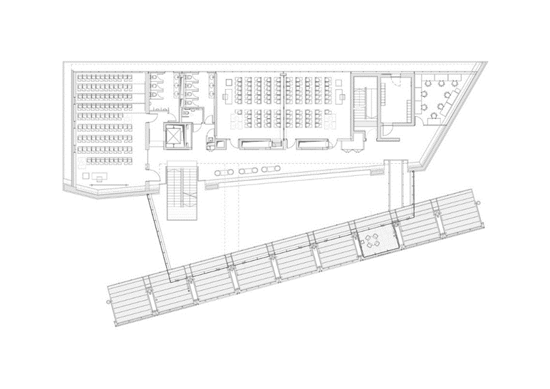 Porter School of Environment Architecture Project- Tel Aviv. the first-floor plan of the building. 