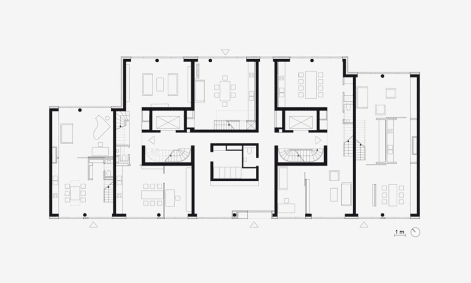 Görschstraße 48 residential building Architecture Berlin.  Ground floor plan of the building