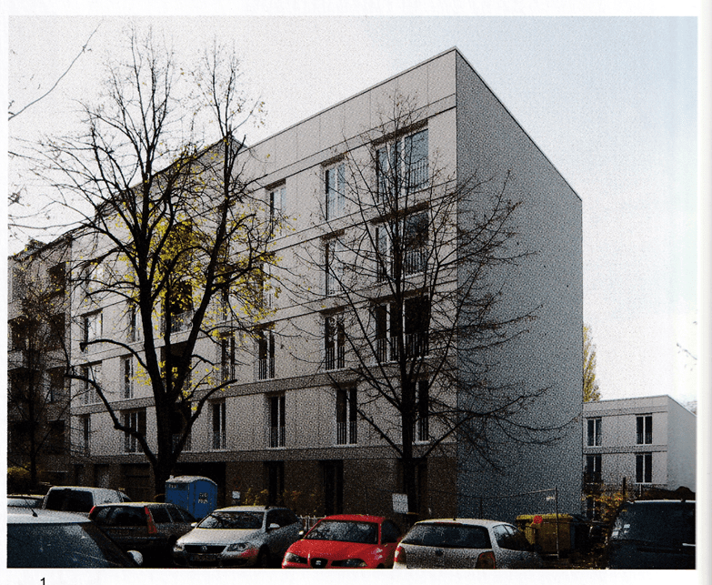 Görschstraße 17 residential building Architecture Berlin.  front elevation of Görschstraße 17 residential building Architecture showing two block