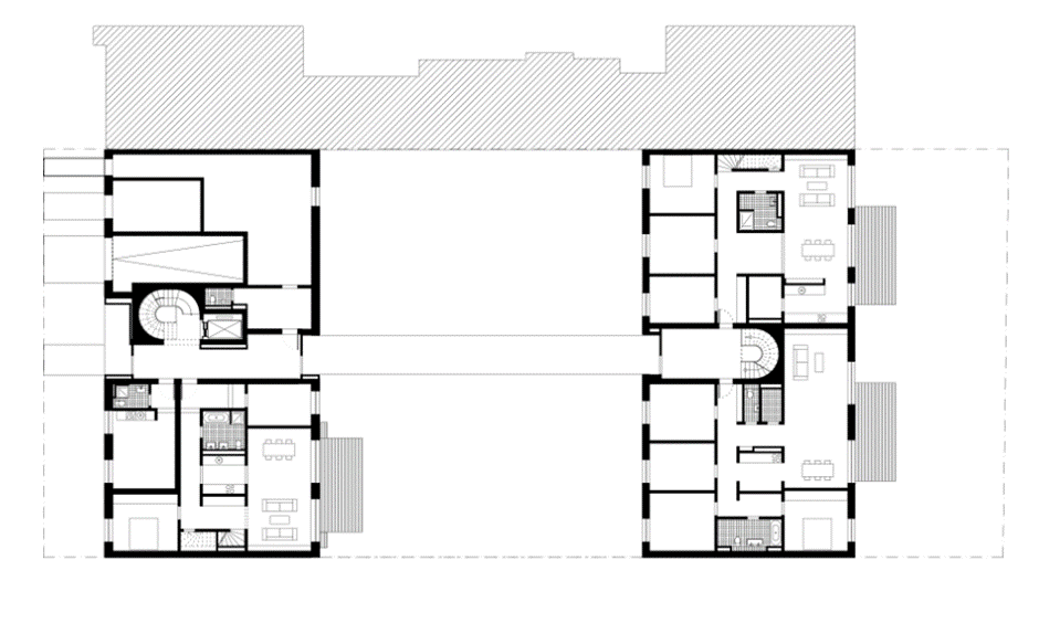 Görschstraße 17 residential building Architecture Berlin. Ground floor plan of the buildings