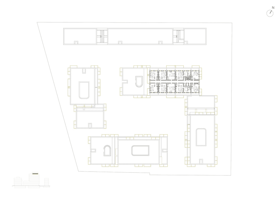 Marmura Urban Regeneration and Design Project in Romania. the Eleventh-floor plan of the project