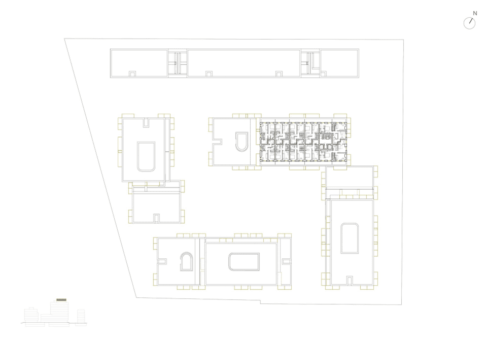 Marmura Urban Regeneration and Design Project in Romania.  the twelfth-floor plan of the project