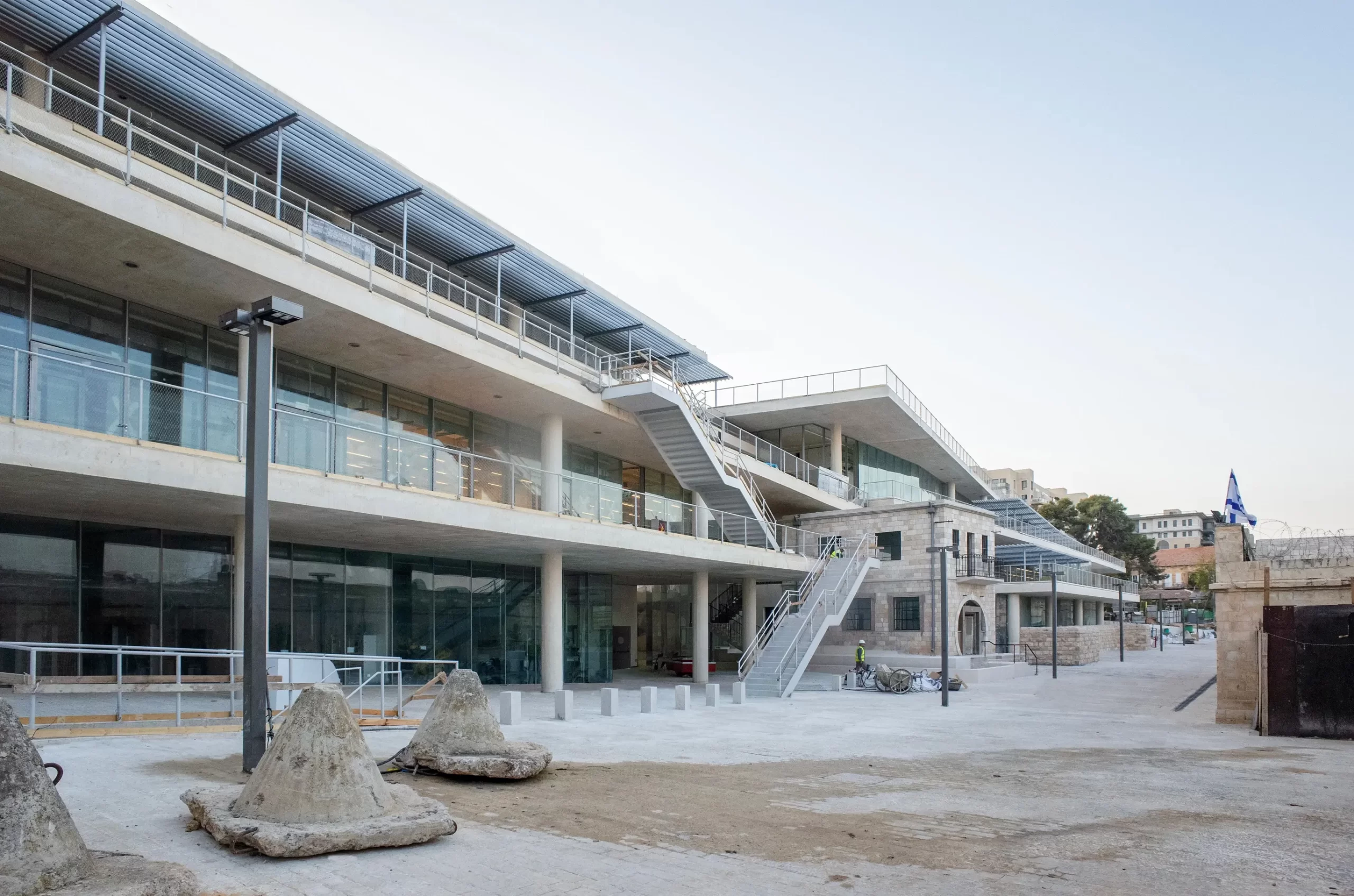 Bezalel Academy of Arts and Design project in Jerusalem. the external photo of the project architecture design