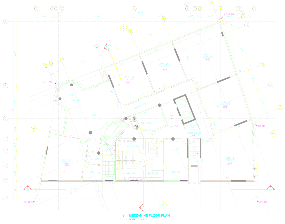 Al Khabeesi headquarters commercial and office building. the mezzanine floor plan.