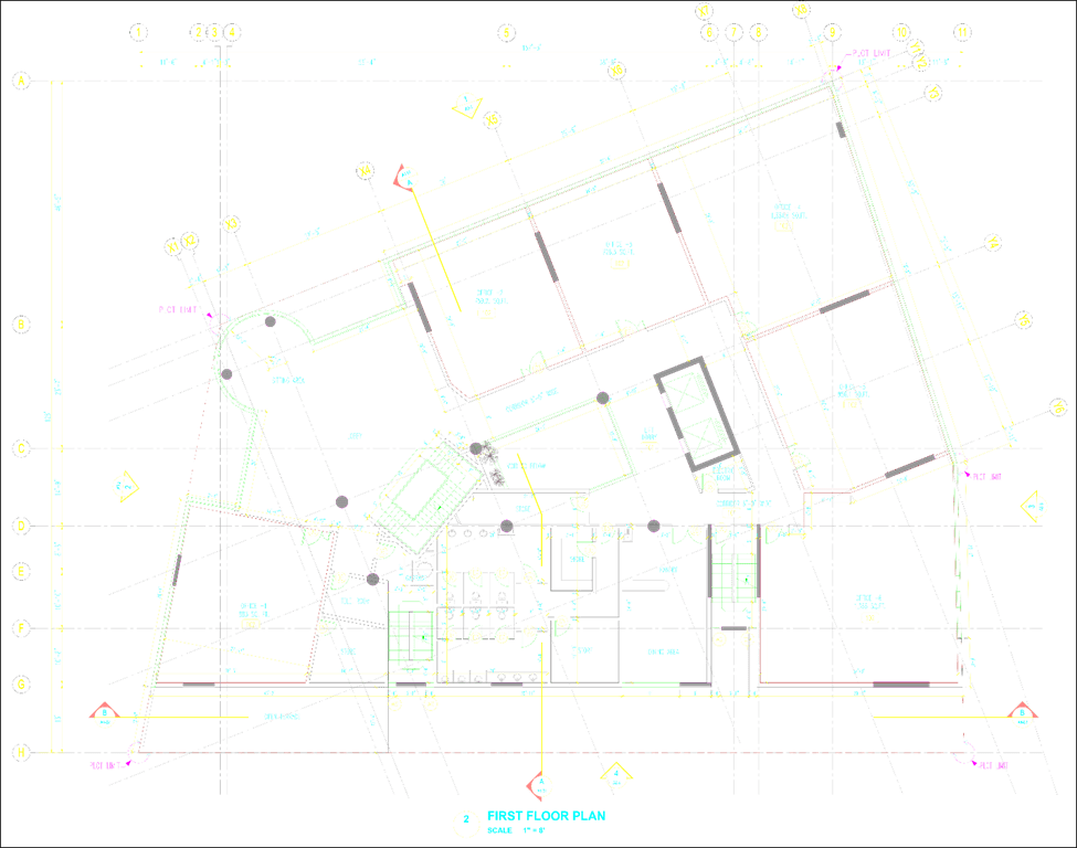 Al Khabeesi headquarters commercial and office building. the first-floor plan.