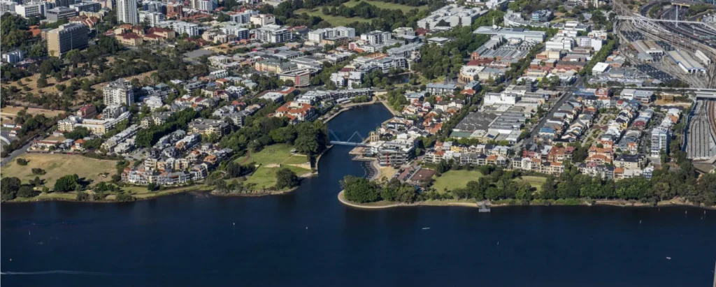 Claisebrook Village Urban Renewal Project in Perth. shows the completed types of housing in the Claisebrook Village urban renewal project.