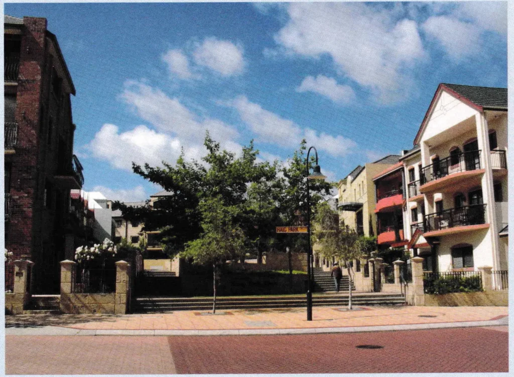 Claisebrook Village Urban Renewal Project in Perth. shows the completed types of housing in the Claisebrook Village urban renewal project.