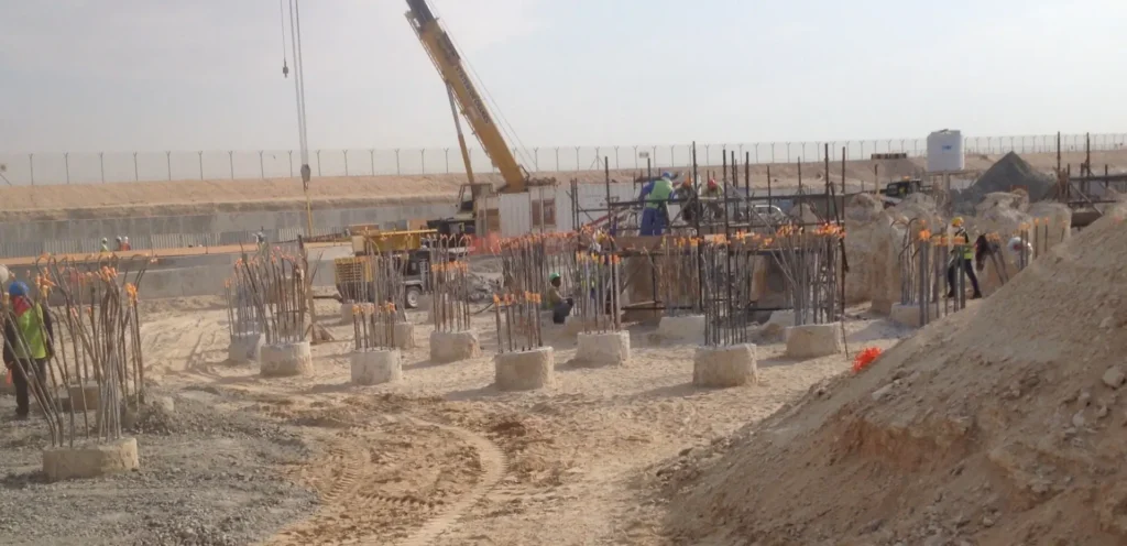 Architects / 12 site supervision steps Introduction. civil work of pile construction.